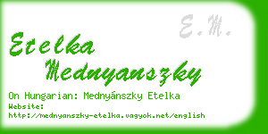 etelka mednyanszky business card