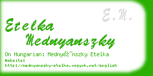 etelka mednyanszky business card